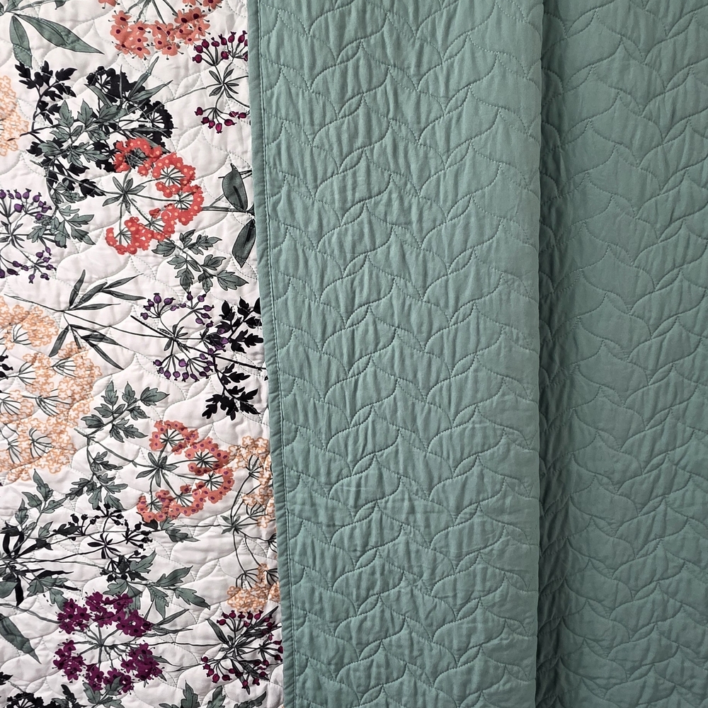 Home Expressions Avery Botanical Quilt – Malachite Green